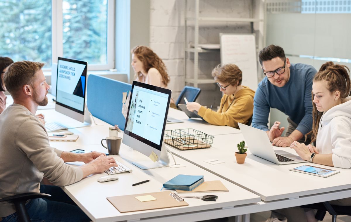 Sales team at work
