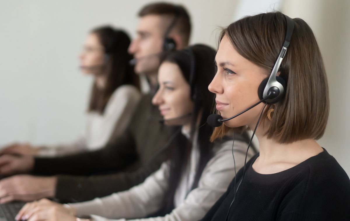 Customer Service team at work