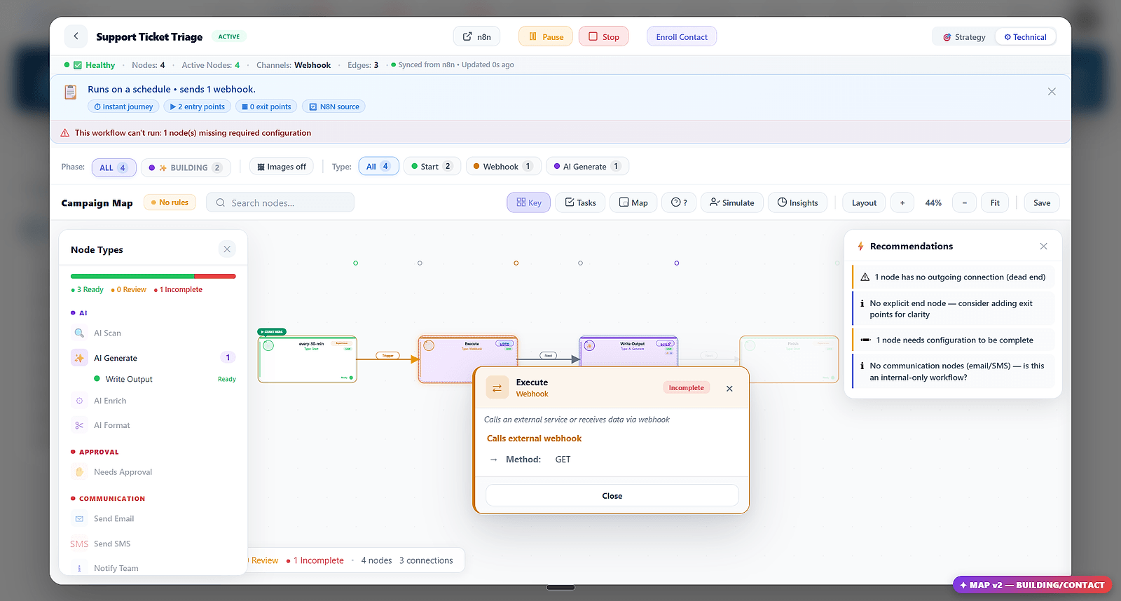 Automations Hub interface